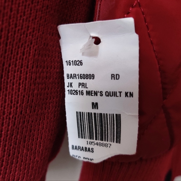 BARABAS Quilted Jacket M Red Bomber Men's - Picture 9 of 11